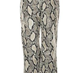 Stylish Snake Print Flare Pants